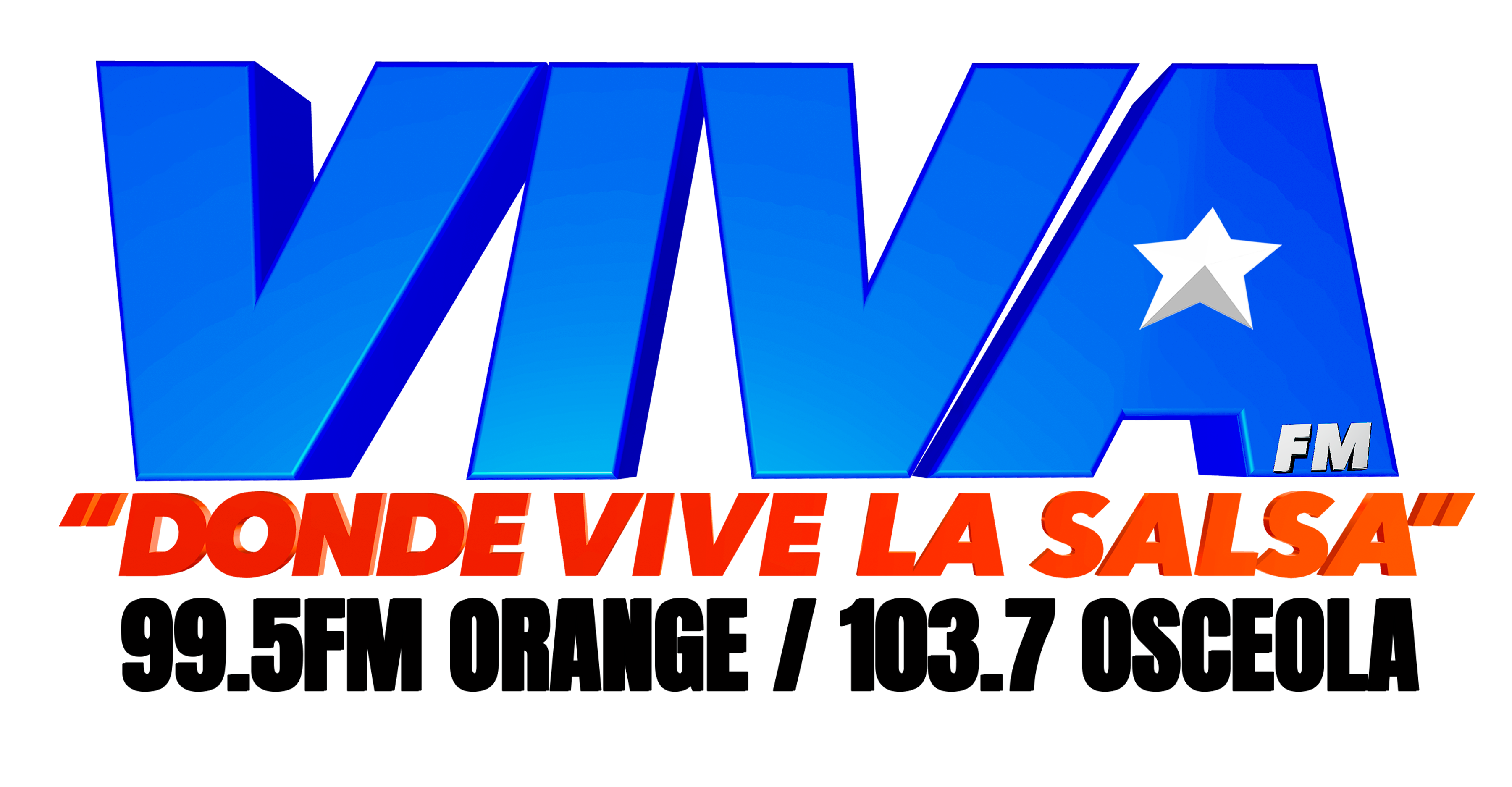 Logo Viva FM Orlando 99.5 Orange County/103.7 Osceola County