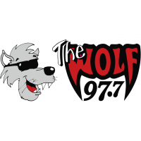 Logo WOLV 97.7 "The Wolf" Houghton, MI