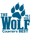 Logo 96.1 & 102.1 The Wolf